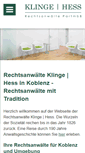 Mobile Screenshot of klinge-hess.de